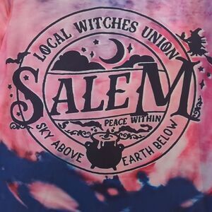 Witch Halloween Salem Tee Shirt Tie Dye Size XL